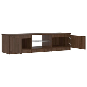 TV-Schrank mit LED Braun Eichen-Optik 140 cm