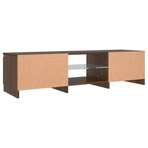 TV-Schrank mit LED Braun Eichen-Optik 140 cm