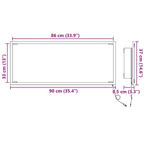 Spiegel Geräucherte Eiche 90cm