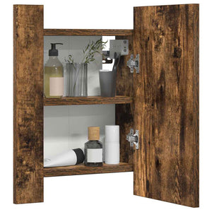 LED-Spiegelschrank Räuchereiche 40 cm
