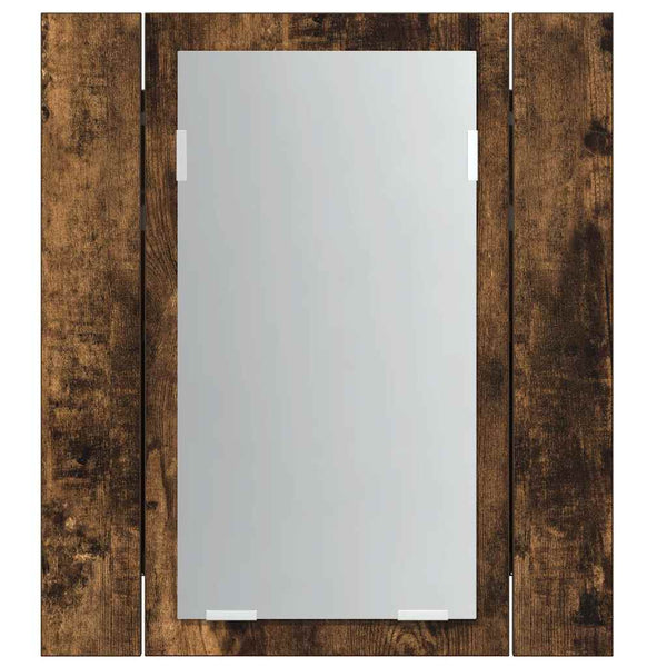 LED-Spiegelschrank Räuchereiche 40 cm
