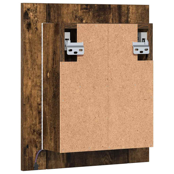 LED-Spiegelschrank Räuchereiche 40 cm