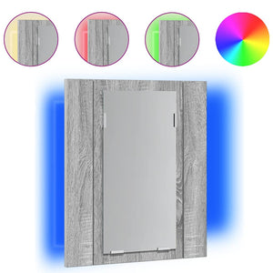 LED-Spiegelschrank Grau Sonoma 40x45 cm