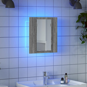 LED-Spiegelschrank Grau Sonoma 40x45 cm