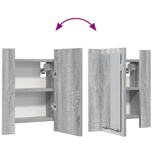 LED-Spiegelschrank Grau Sonoma 40x45 cm