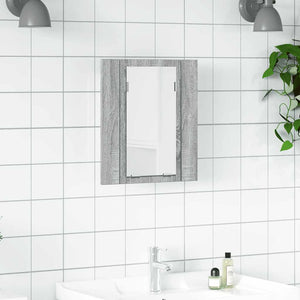 LED-Spiegelschrank Grau Sonoma 40x45 cm