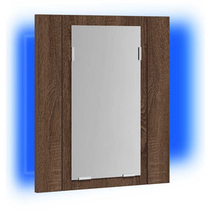 LED Spiegelschrank Eiche Braun 40x45 cm