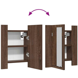 LED Spiegelschrank Eiche Braun 40x45 cm