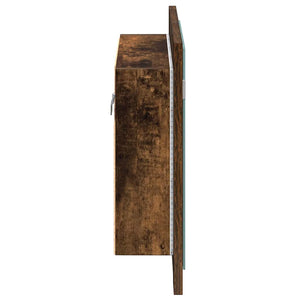 LED-Spiegelschrank Räuchereiche 60 cm