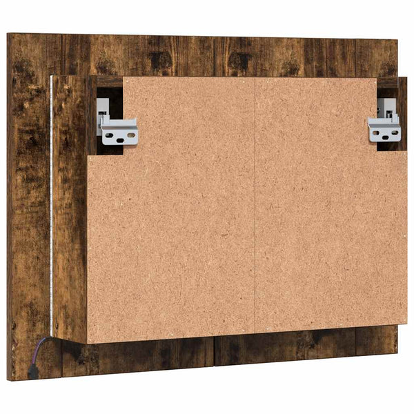 LED-Spiegelschrank Räuchereiche 60 cm