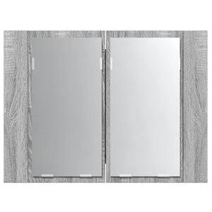 LED-Spiegelschrank Grau Sonoma 60 cm