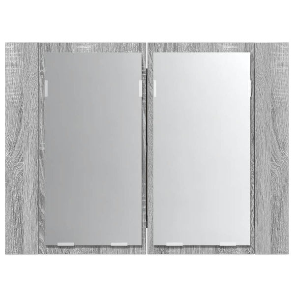 LED-Spiegelschrank Grau Sonoma 60 cm