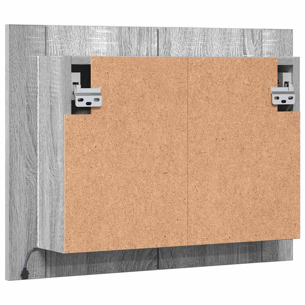 LED-Spiegelschrank Grau Sonoma 60 cm
