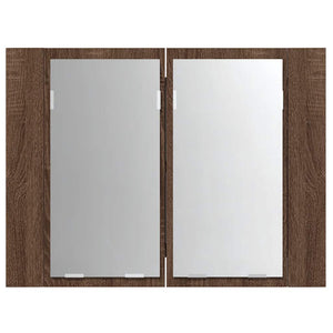 LED Spiegelschrank Braun Eiche 60 cm