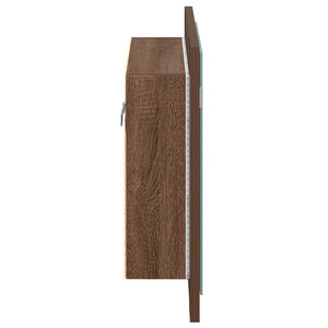 LED Spiegelschrank Braun Eiche 60 cm