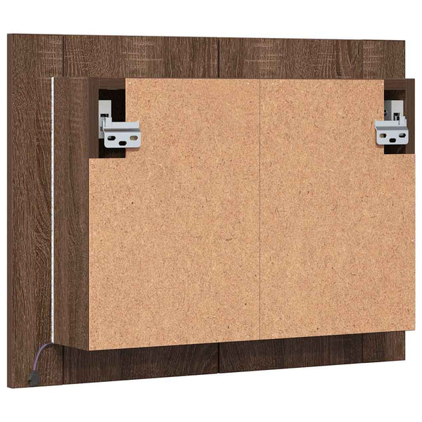 LED Spiegelschrank Braun Eiche 60 cm