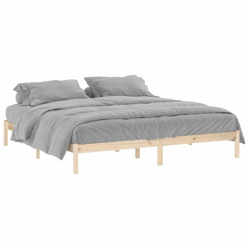 vidaXL Lit en bois massif sans matelas 193x203 cm pin