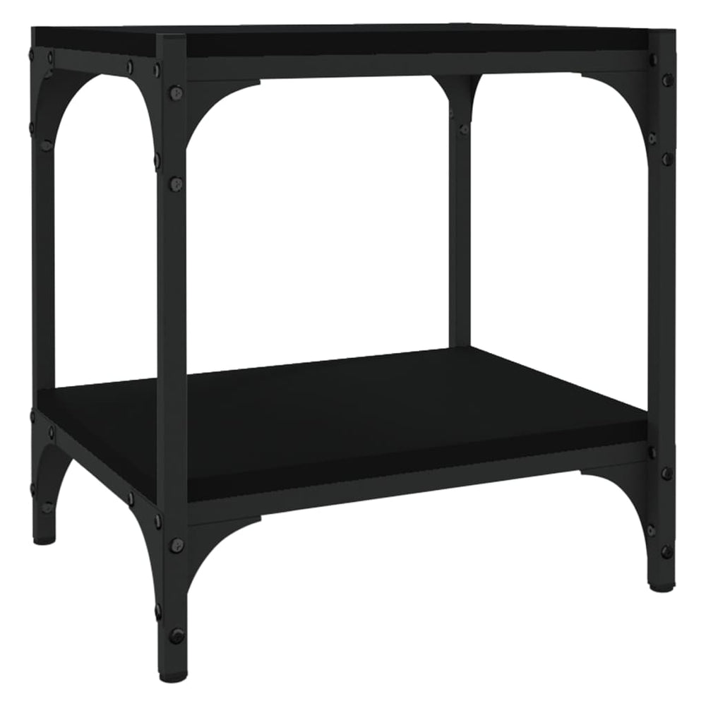 Meuble TV vidaXL noir 40x33x41 cm en bois d'ingénierie et acier