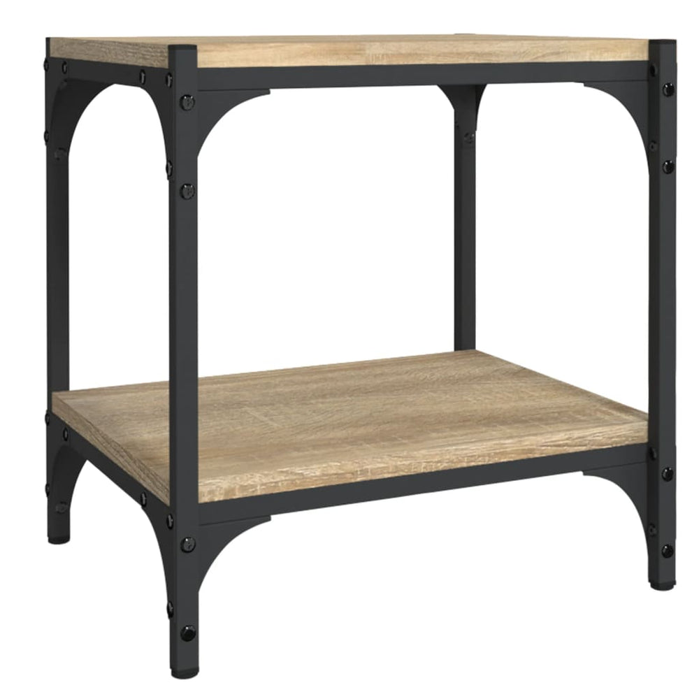 vidaXL Meuble TV chêne Sonoma 40x33x41 cm bois d'ingénierie et acier