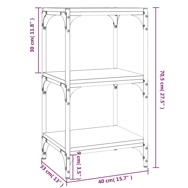 Bücherregal Sonoma Eiche 40x33x70,5 cm