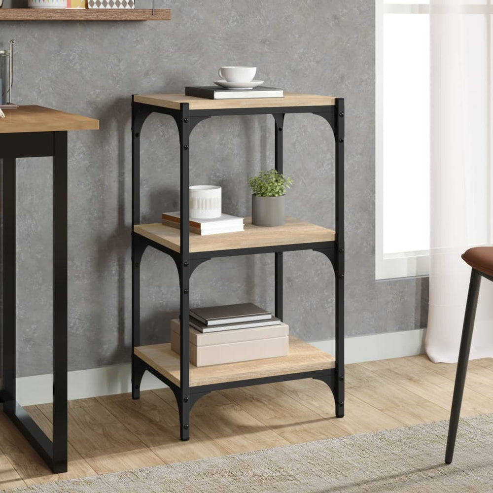 vidaXL Étagère à livres chêne Sonoma 40x33x70,5 cm bois d'ingénierie et acier