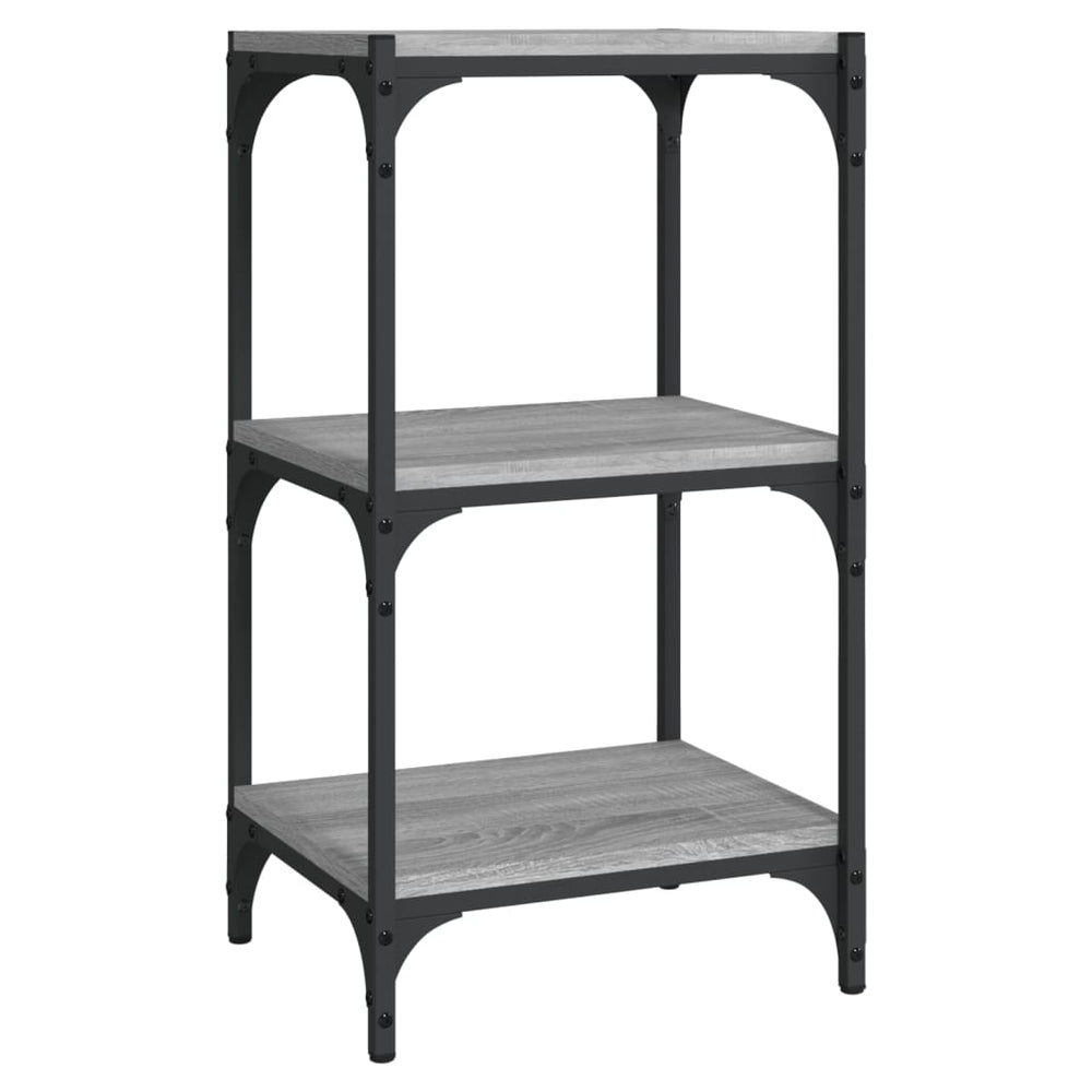 vidaXL Bibliothèque gris sonoma 40x33x70,5 cm bois d'ingénierie et acier