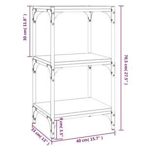 Bücherregal Grau Sonoma 40x33x70,5 cm