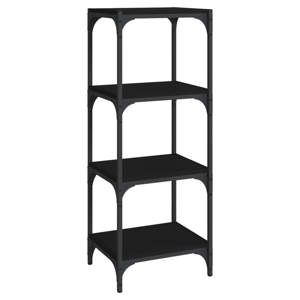 vidaXL Bibliothèque noir 40x33x100 cm en bois d'ingénierie et acier