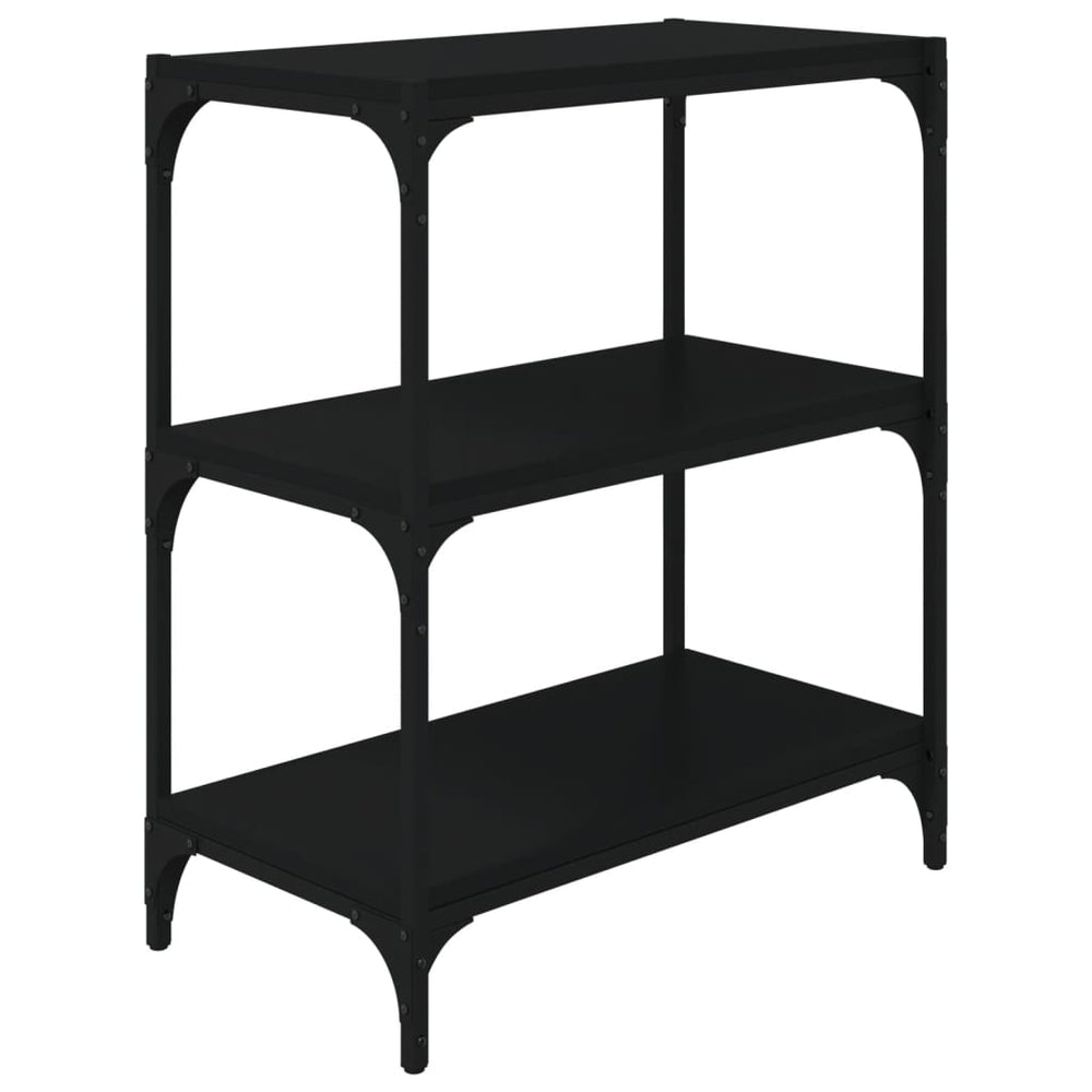 vidaXL Étagère à Livres Noire 60x33x70,5 cm en Bois d'Ingénierie et Acier