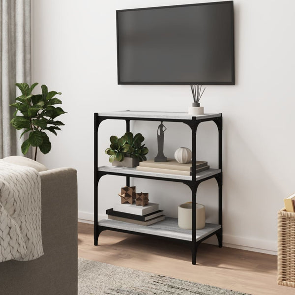 Bücherregal Grau Sonoma 60 cm
