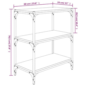 Bücherregal Grau Sonoma 60 cm