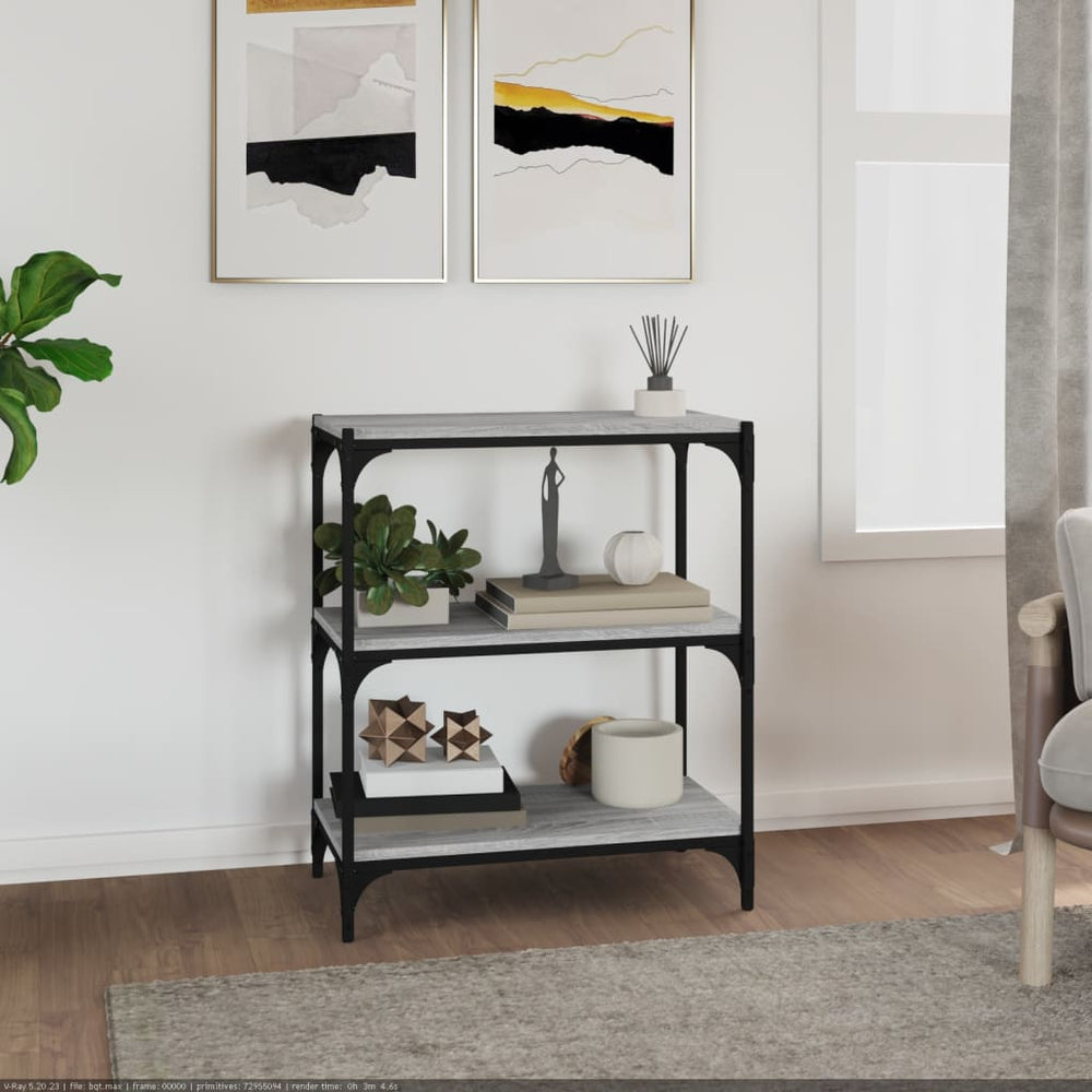 Bücherregal Grau Sonoma 60 cm