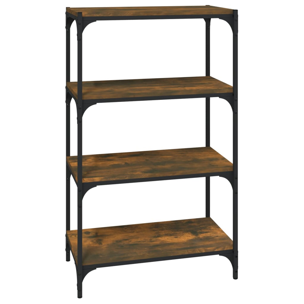 vidaXL Bibliothèque Chêne fumé 60x33x100 cm Bois d'ingénierie et acier