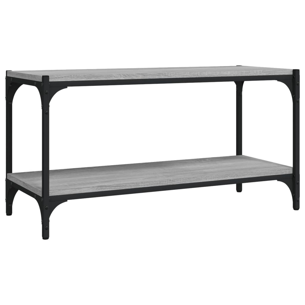 vidaXL Meuble TV Gris Sonoma 80x33x41 cm Bois d'ingénierie et acier