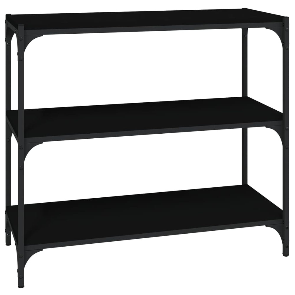 vidaXL Bibliothèque noire 80x33x70,5 cm en bois d'ingénierie et acier