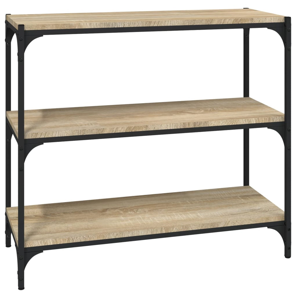 vidaXL Étagère à livres chêne Sonoma 80x33x70,5 cm bois d'ingénierie et acier