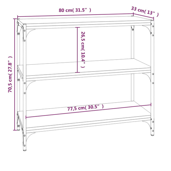 Bücherregal Räuchereiche 80cm