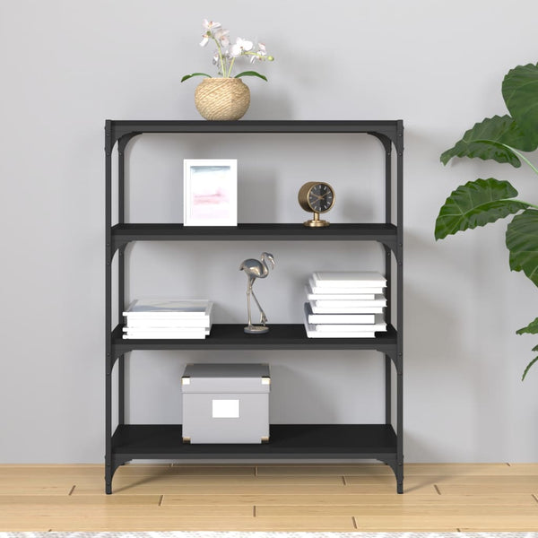 Schwarzes Bücherregal 80x100 cm