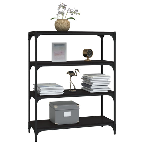 Schwarzes Bücherregal 80x100 cm