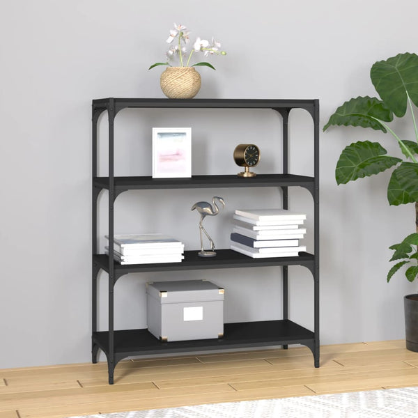 Schwarzes Bücherregal 80x100 cm