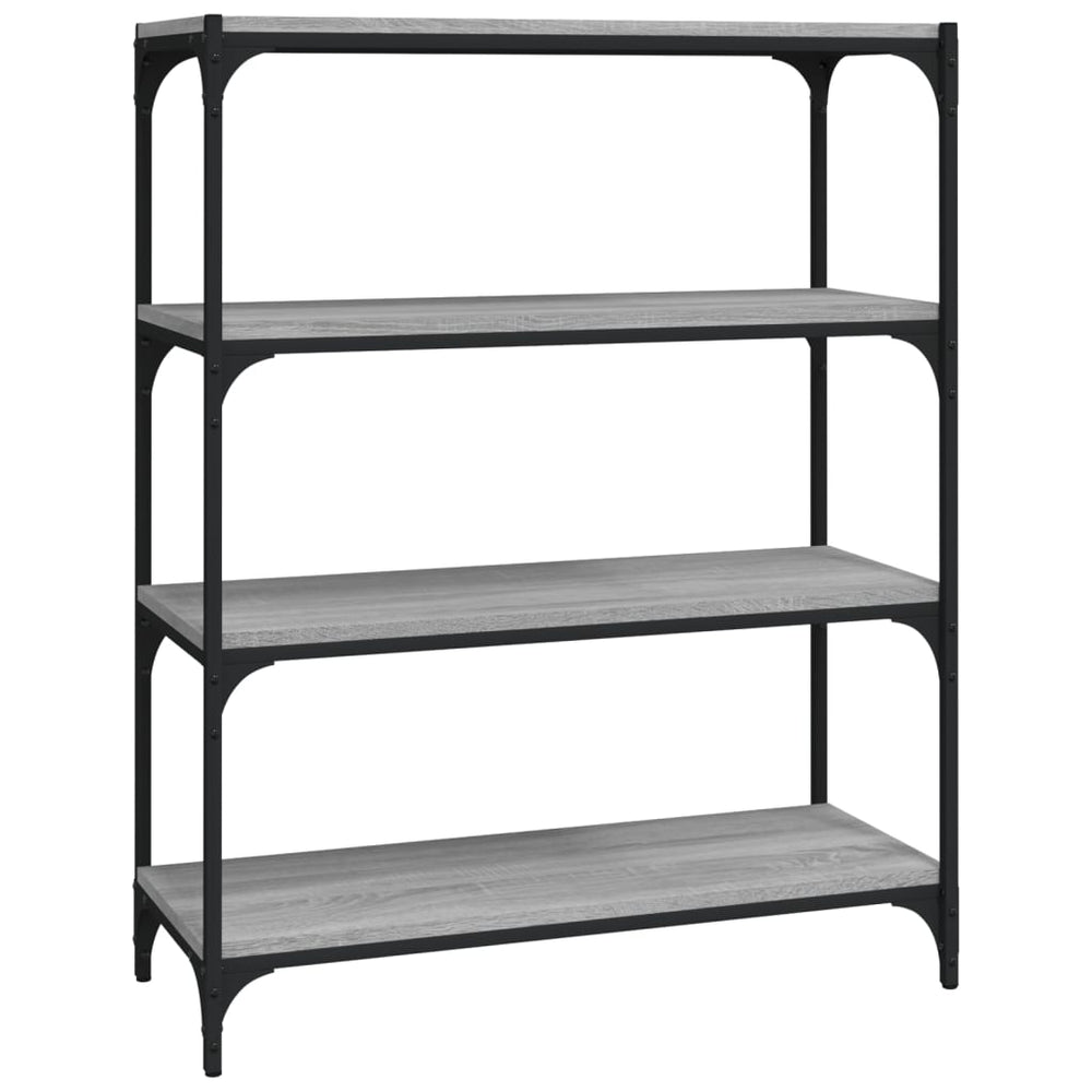 vidaXL Bibliothèque gris sonoma 80x33x100 cm Bois d'ingénierie et acier