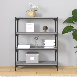 Bücherregal Grau Sonoma 80x33x100 cm