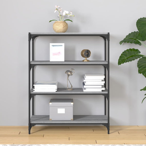 Bücherregal Grau Sonoma 80x33x100 cm