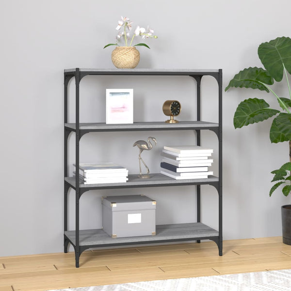 Bücherregal Grau Sonoma 80x33x100 cm