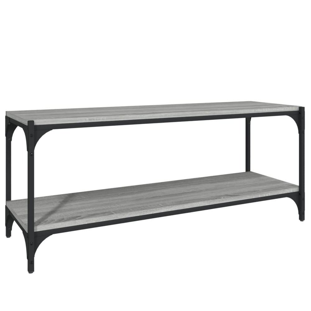 vidaXL Meuble TV gris Sonoma 100x33x41 cm bois d'ingénierie et acier