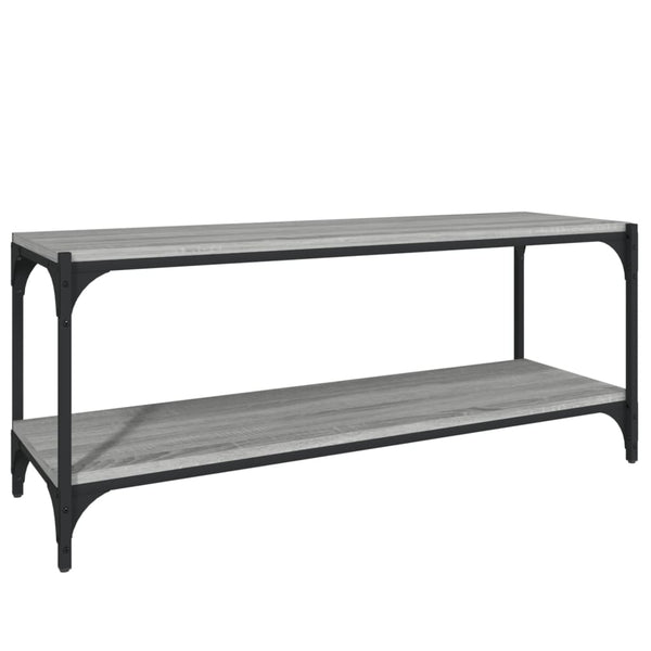 vidaXL Meuble TV gris Sonoma 100x33x41 cm bois d'ingénierie et acier