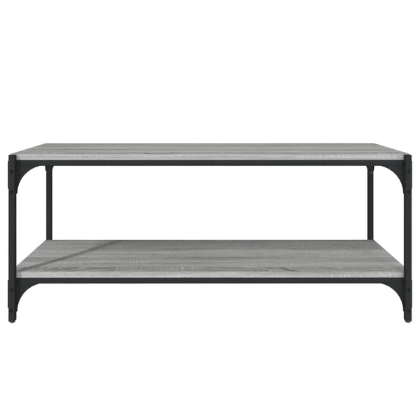 vidaXL Meuble TV gris Sonoma 100x33x41 cm bois d'ingénierie et acier