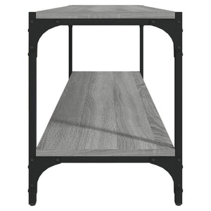 vidaXL Meuble TV gris Sonoma 100x33x41 cm bois d'ingénierie et acier