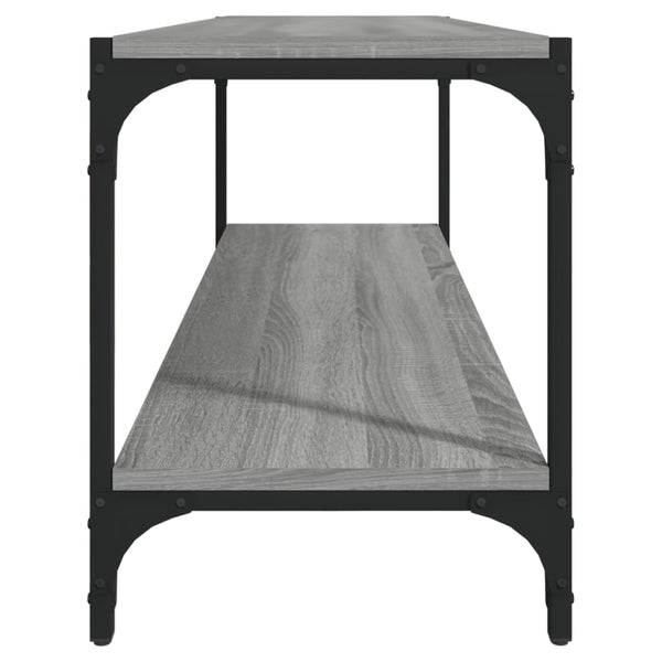 vidaXL Meuble TV gris Sonoma 100x33x41 cm bois d'ingénierie et acier