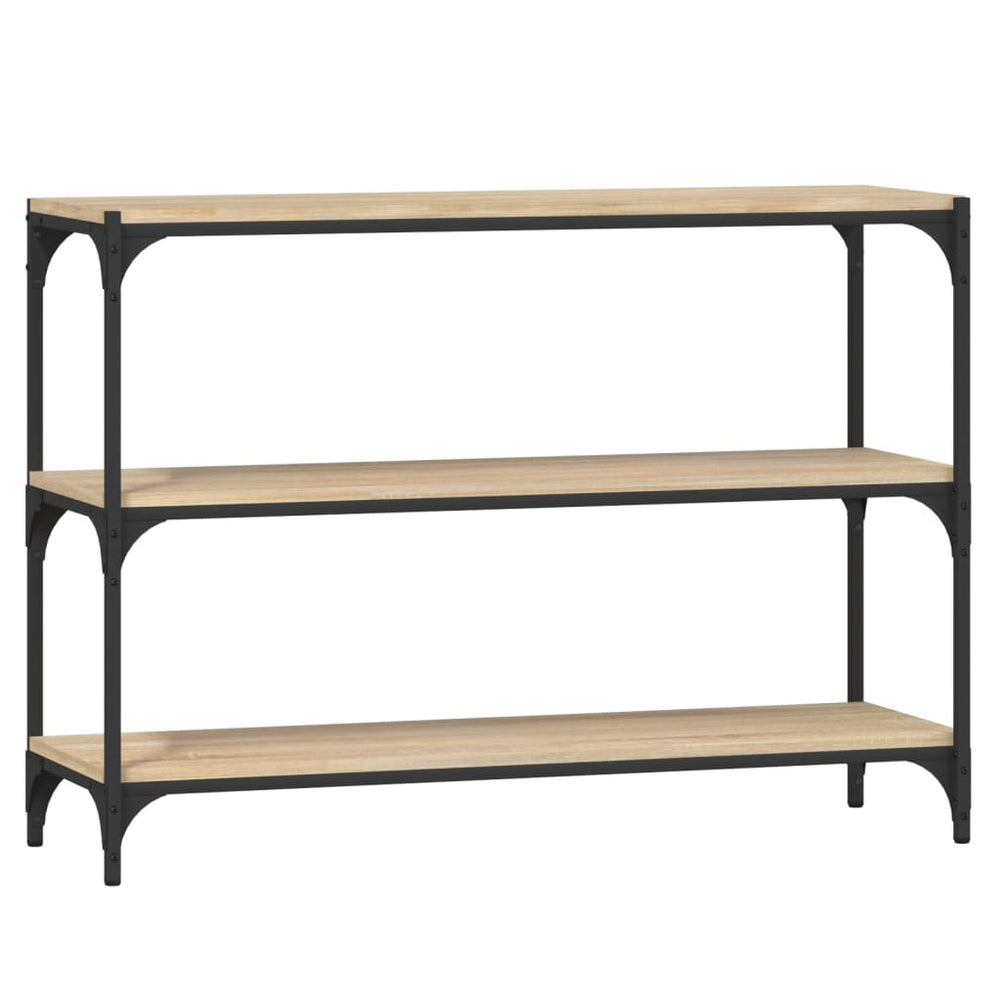 vidaXL Bibliothèque chêne sonoma 100x33x70,5 cm bois d'ingénierie et acier